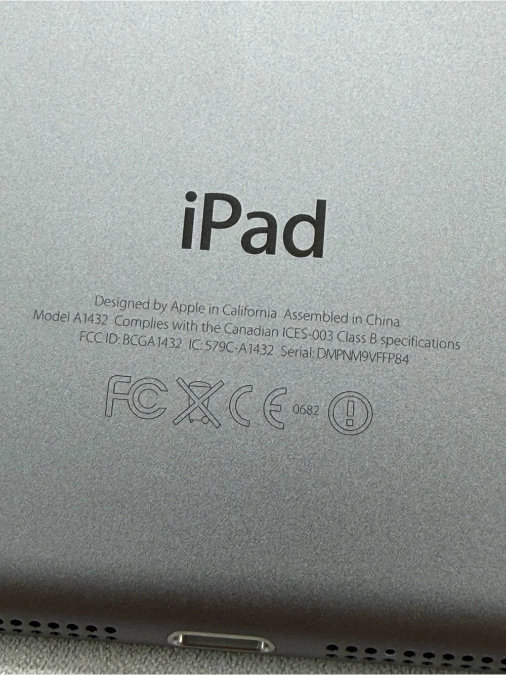 APPLE iPad Mini (1st Gen) — Model A1432 — Wi-Fi Only— USED